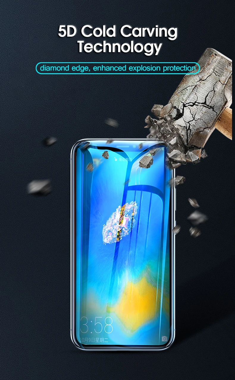 Vothoon закаленное стекло для huawei mate 30 Pro 20X20 Pro P30 Lite P20 Pro Полное покрытие защита экрана стекло для huawei mate 30