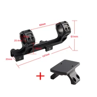 tactical rifle scope mount cantilever 25 4mm 30mm airsoft airgun double ring red dot sight base bracket set for hunting gun