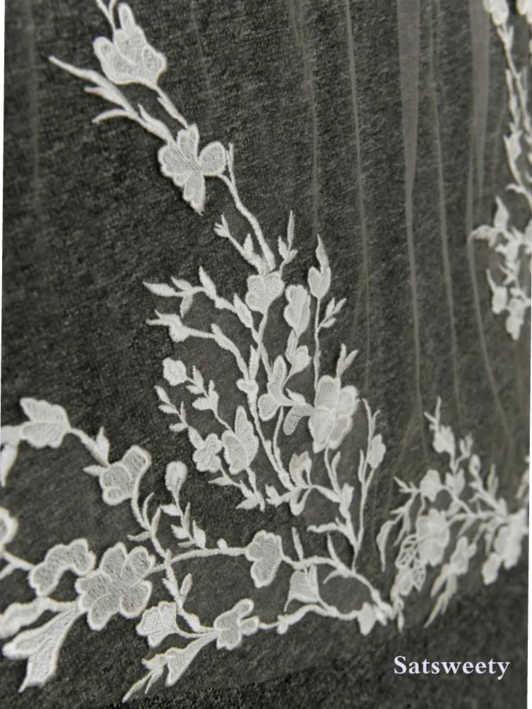 Высококачественные Женские Свадебные вуали из Мягкого Тюля белые/цвета слоновой