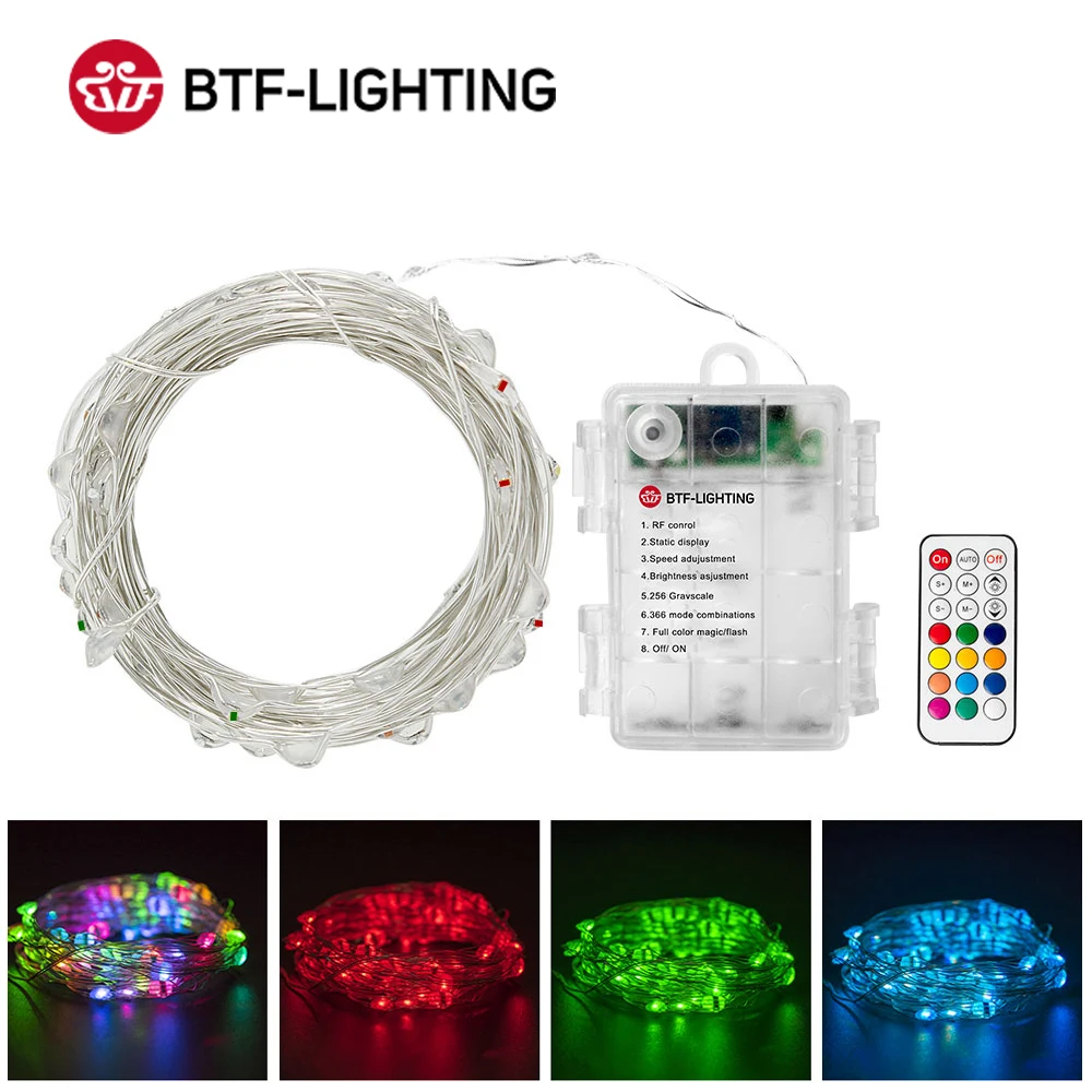 Пиксельная светодиодная RGB лента WS2812B 10 светодиосветодиодный s/m 2 м 5 блок батарей