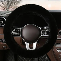 car steering wheel cover winter universal hand brake gear position gear natural plush cover car interior accessories