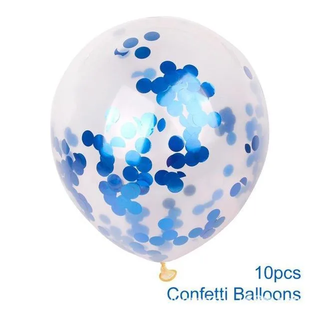 20pcs Confetti Blue 20 шт./компл. 12 дюймов шар цвета розового золота конфетти золото День Рождения украшения юбилей свадебные шары подарок для гостей свадьбы - Цвет: 20pcs Confetti Blue