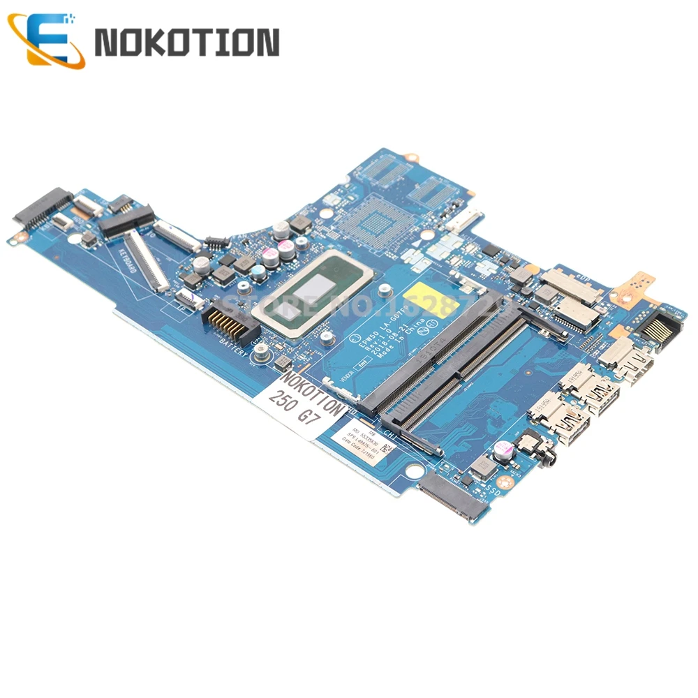 NOKOTION для HP 250 G7 256 материнская плата ноутбука I7-8565U ЦП DDR4 L49976-601 L49976-001 EPW50 |