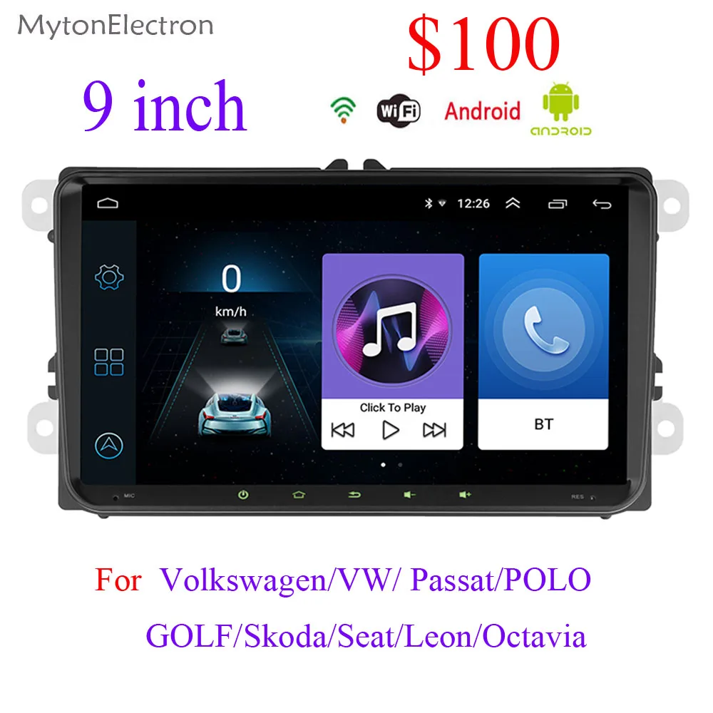 Автомагнитола 9 дюймов Android 8 1 GPS навигация для Volkswagen Skoda Octavia golf 5 6 touran passat B6 polo tiguan