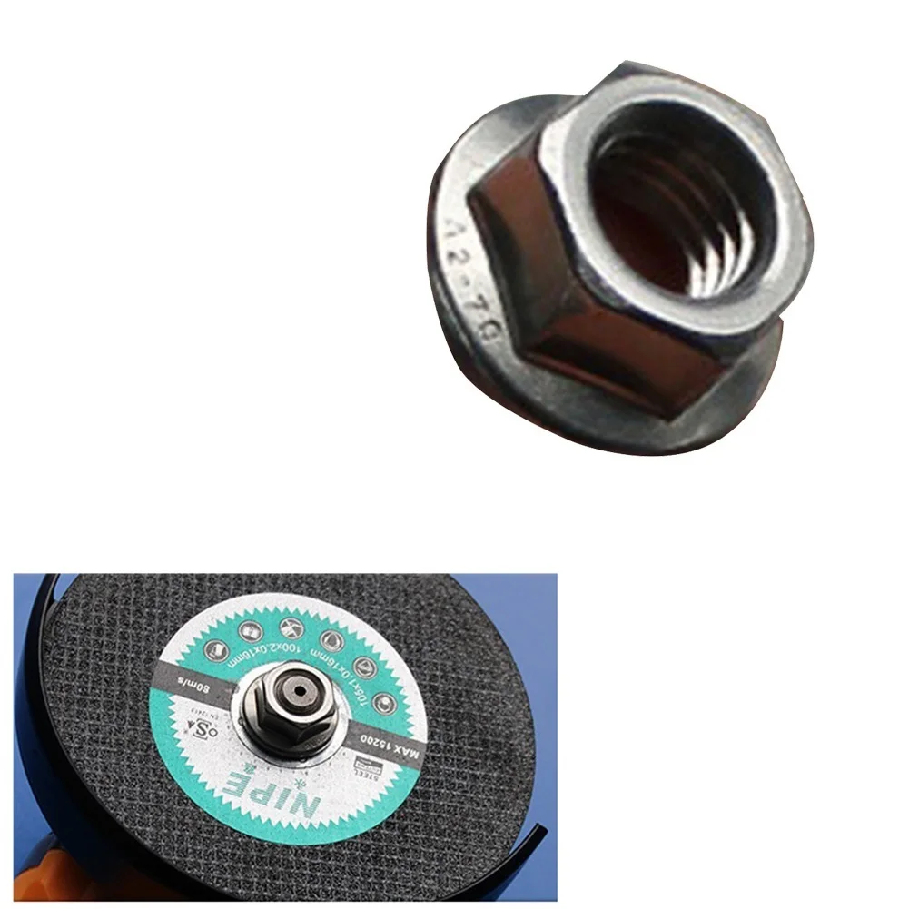

2PCS Angle Grinder Nuts Hex Nut Angle grinder tool accessories Steel Silver