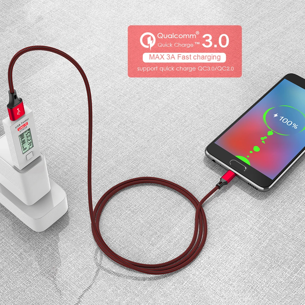REZ usb type-C кабель для Xiaomi красный быстрой зарядки USB Usb передачи данных телефонов USB-C