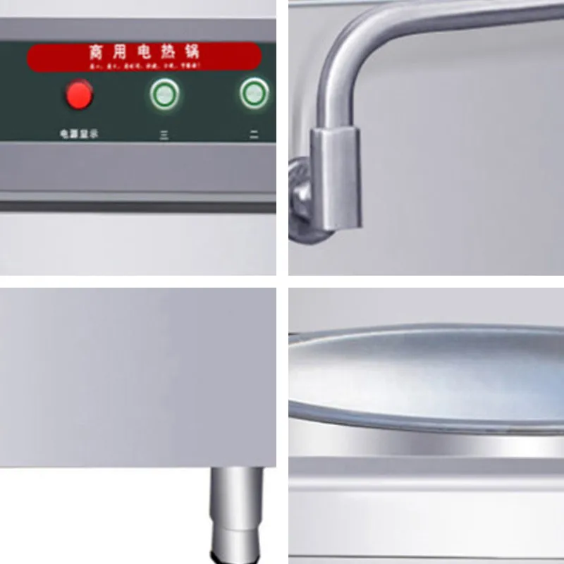 

Commercial Electro-Thermal Big Wok Stainless Steel High Power Hotel School Canteen Construction Site Electric Frying Furnace