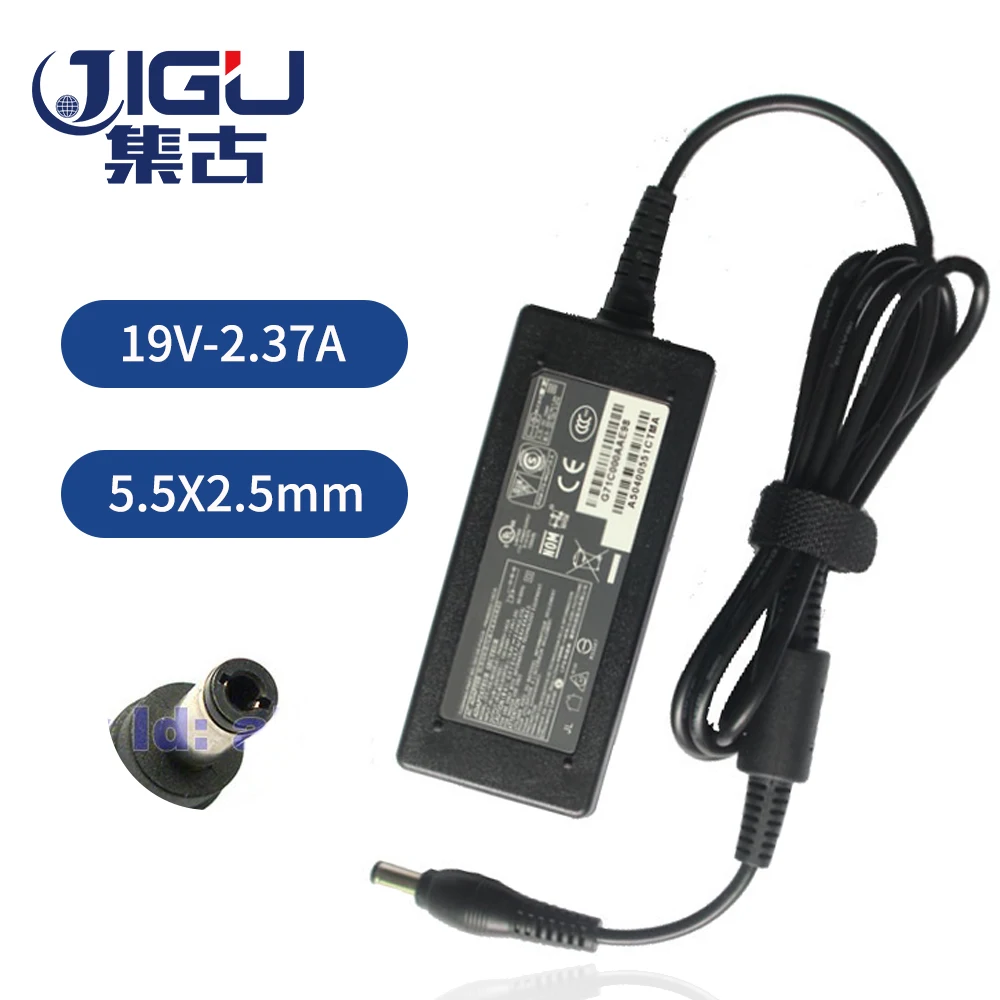 JIGU адаптер переменного тока для ноутбука TOSHIBA 19V 2.37A 45W шнур питания зарядное