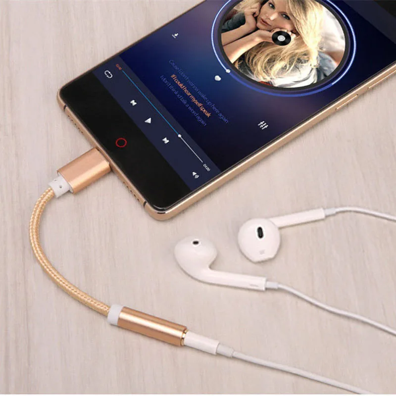 Конвертер для наушников USB Type C на 3 5 мм адаптер стерео аудио сплиттер кабель Aux