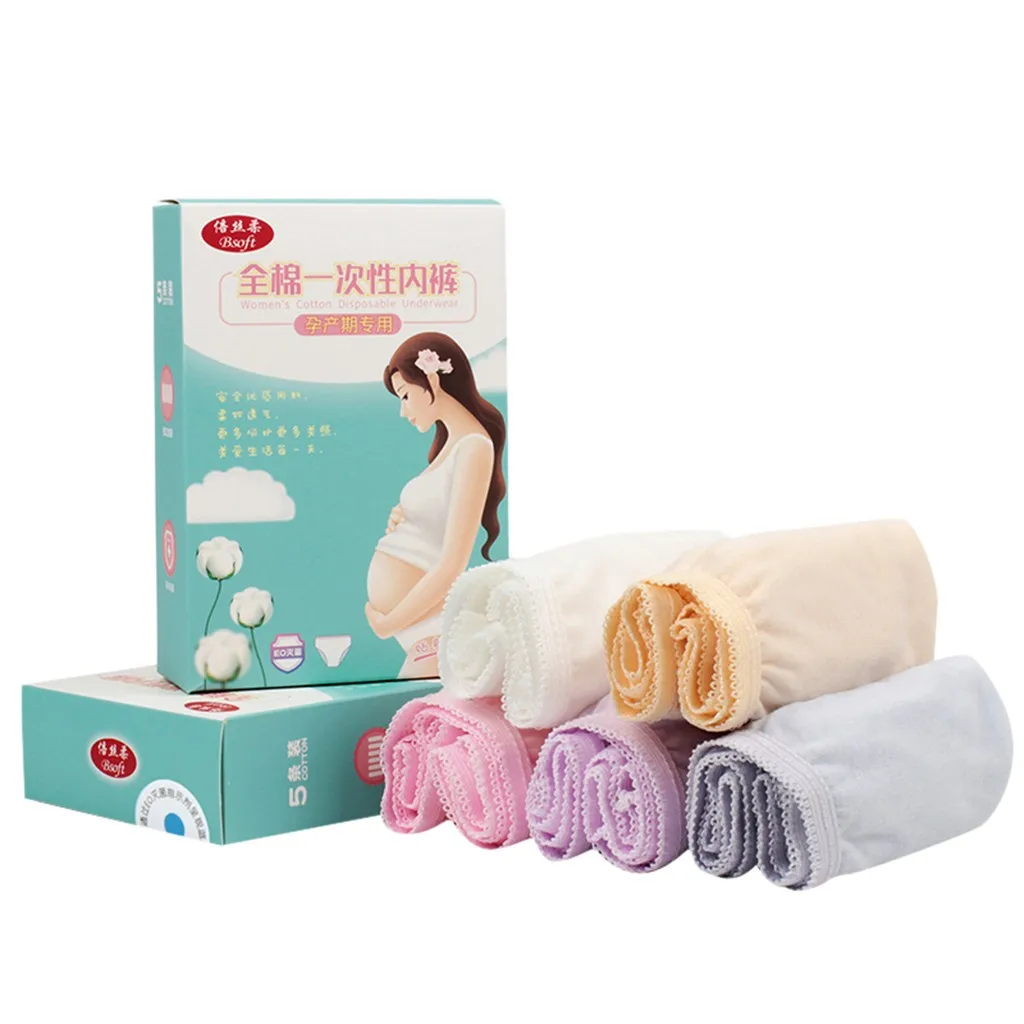 

panties Once Use Women Travel solid Disposable Panties Pregnant Underwear Panties Postpartum Paper Cotton Underwear #3
