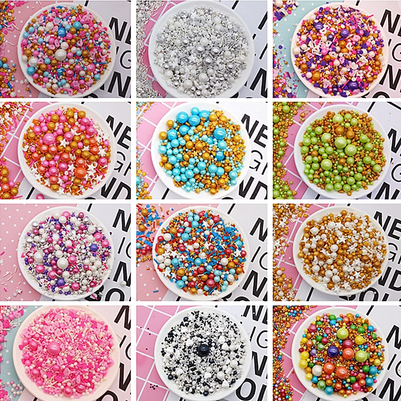 Сахарные бусины жемчужная раковина искусственная выпечка красочный день