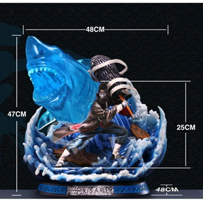 1" Статуя Наруто Akatsuki бюст Hoshigaki Kisame полноразмерный портрет Samehada GK Коллекционная модель игрушки коробка 47 см Z2729