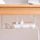 Полка для хранения кабеля под столом стеллаж для хранения полка для управления проводами сетевой шнур адаптер Органайзер для кабеля