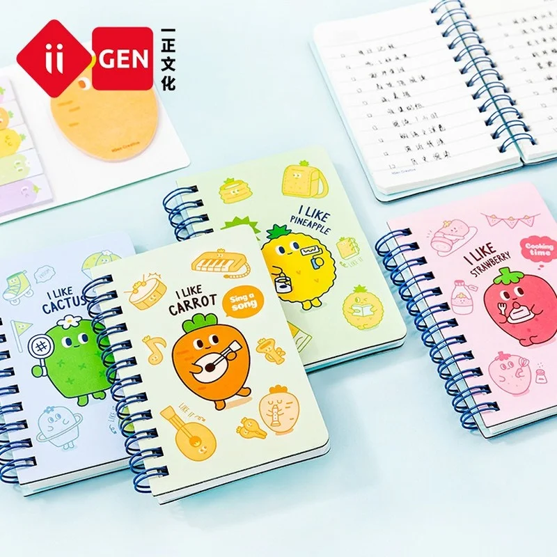 

Carrot Friends Pocket Notebook Mini Cartoon Notepad Creative Portable Pocket Notebook Notepads Stationery 3 Ring Mini Binder