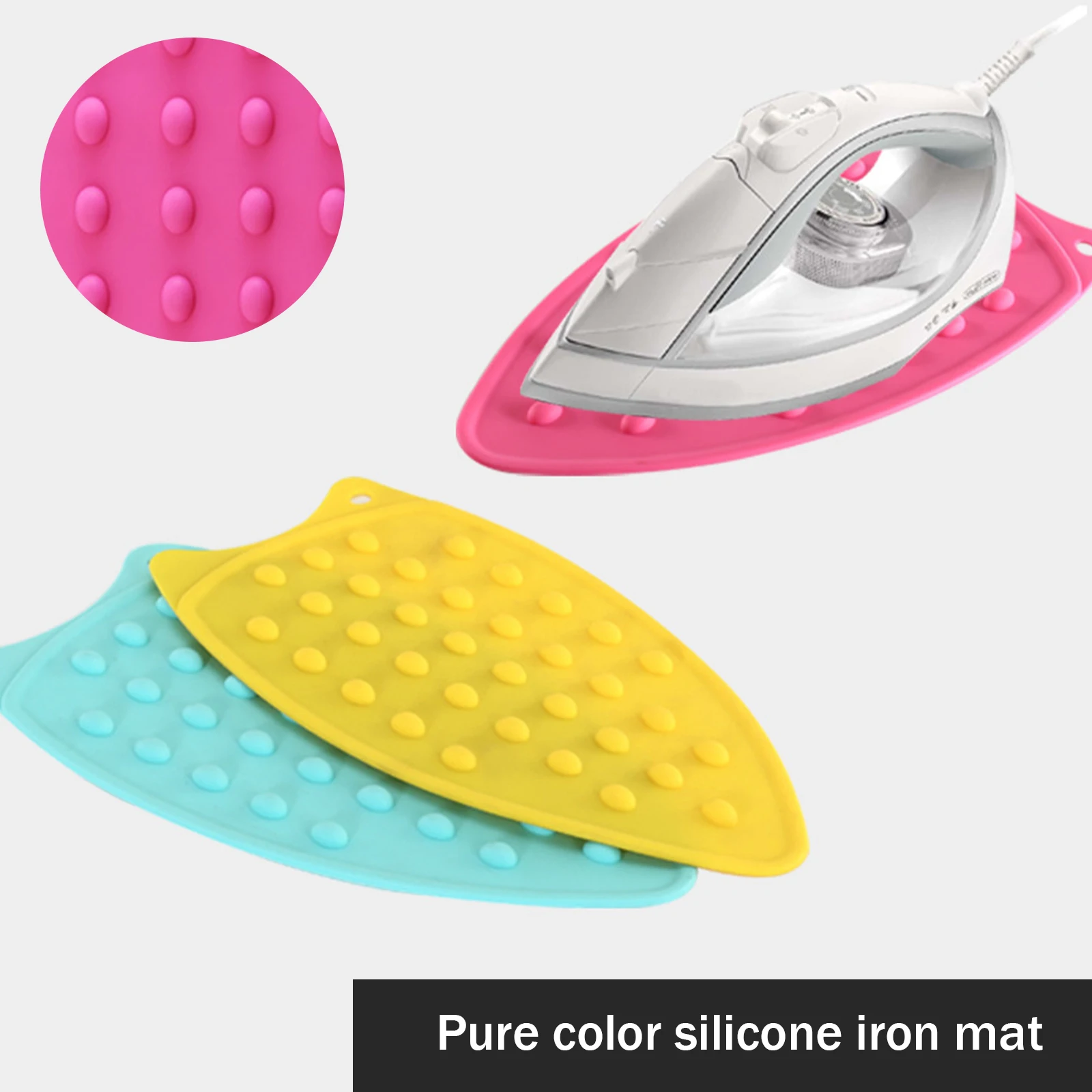 

Silicone Waterproof Iron Hot Protection Rest Pad Mat Safe Surface Iron Stand Mat Rest Ironing Pad Colorful Insulation Boards Pad