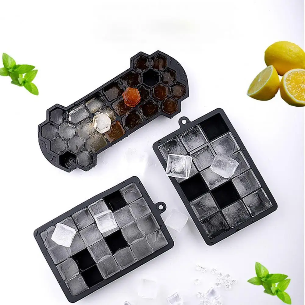 

80% Hot Sales!!! Ice Cube Trays Honeycomb Shape Not Easily Deformed with Removable Lids Silica Gel Ice Cube Mold Box for Bar
