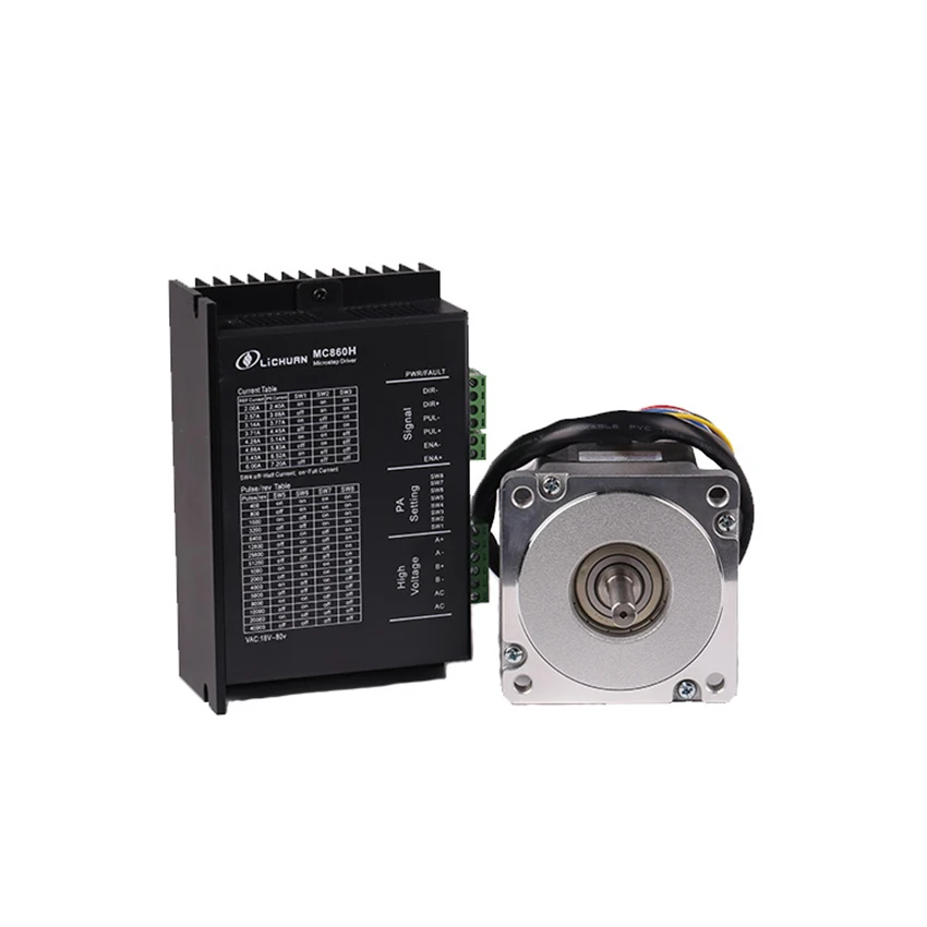 2ph NEMA 34 CNC 12N.m 6A D14/12 7 мм Nema34 шаговый двигатель LC86HS150 + MC860H гравировальный станок