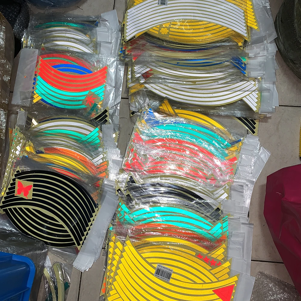 16 шт. 12 дюймов светоотражающие наклейки для колес на колеса автомобиля мотоцикла