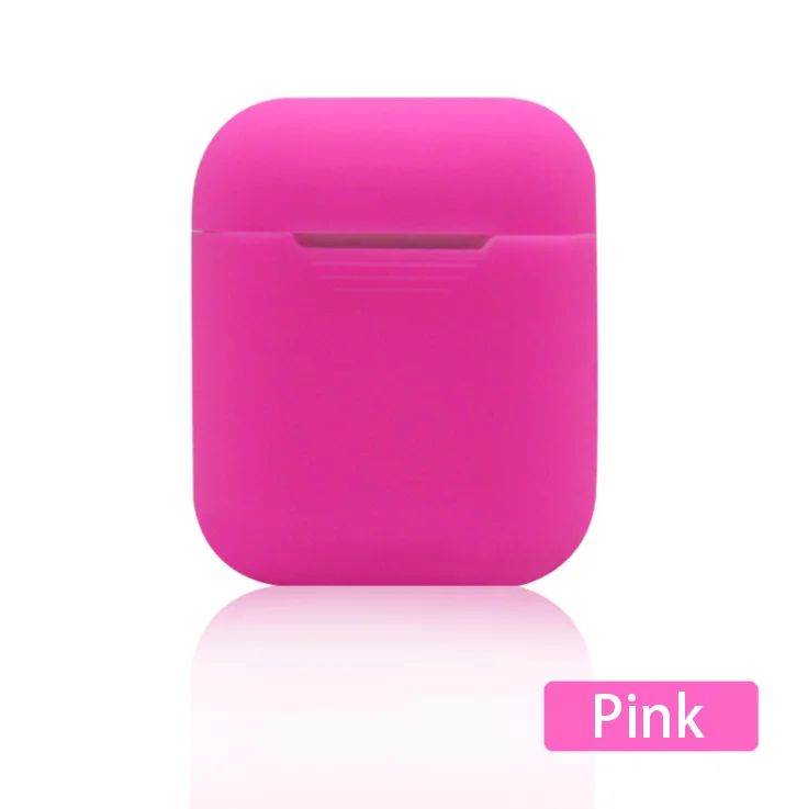 Мягкий силиконовый чехол, наушники для Apple Airpods, чехол, Bluetooth, беспроводные наушники, защитный чехол, коробка для Air Pods, наушники, сумка - Цвет: Pink