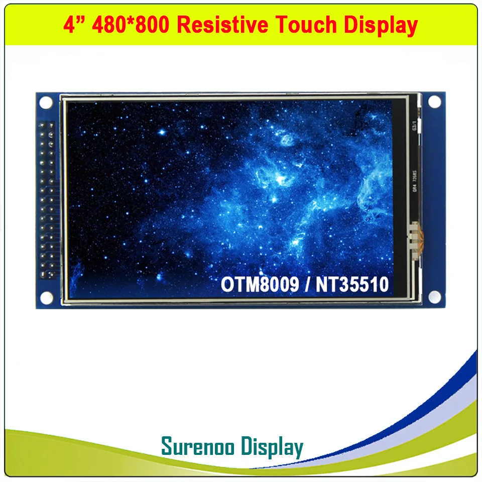 3,97/4 дюйма 480*800 16,7 М HD ips резистивный сенсорный TFT ЖК-модуль дисплей экран панель и Драйвер IC OTM8009 или NT35510