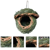 1pc bird living house pet bird supply woven bird nest hanging bird nest for yard garden decor outdoor random color