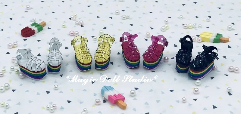 [MG702] 2021 бесплатная доставка туфли для кукол Neoblythe # Rainbow Jerry сандалии подходят Blyth