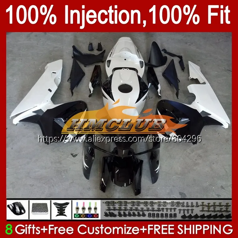 

Инъекция для HONDA CBR 600 CBR600 RR CC CBR600RR 10No.55 CBR Белый Черный 600RR 600F5 600CC F5 05 06 CBR600F5 2005 2006 обтекатель