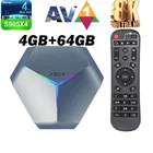 A95X F4 Smart TV Box Android 11,0 S905X4 4 Гб 64 ГБ TV Box WiFi 2,4G5G 8K HD Youtube медиаплеер телеприставка