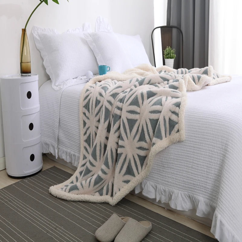 Мягкие хлопковые и шерстяные фланелевые одеяла с принтом для кроватей плотные