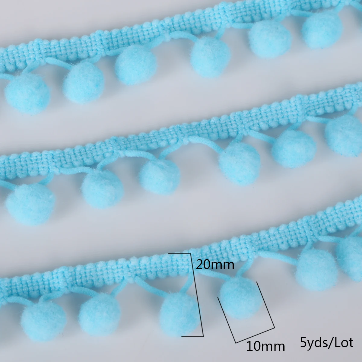 Мини-помпон с жемчугом 5 ярдов/партия лента бахромой | Дом и сад