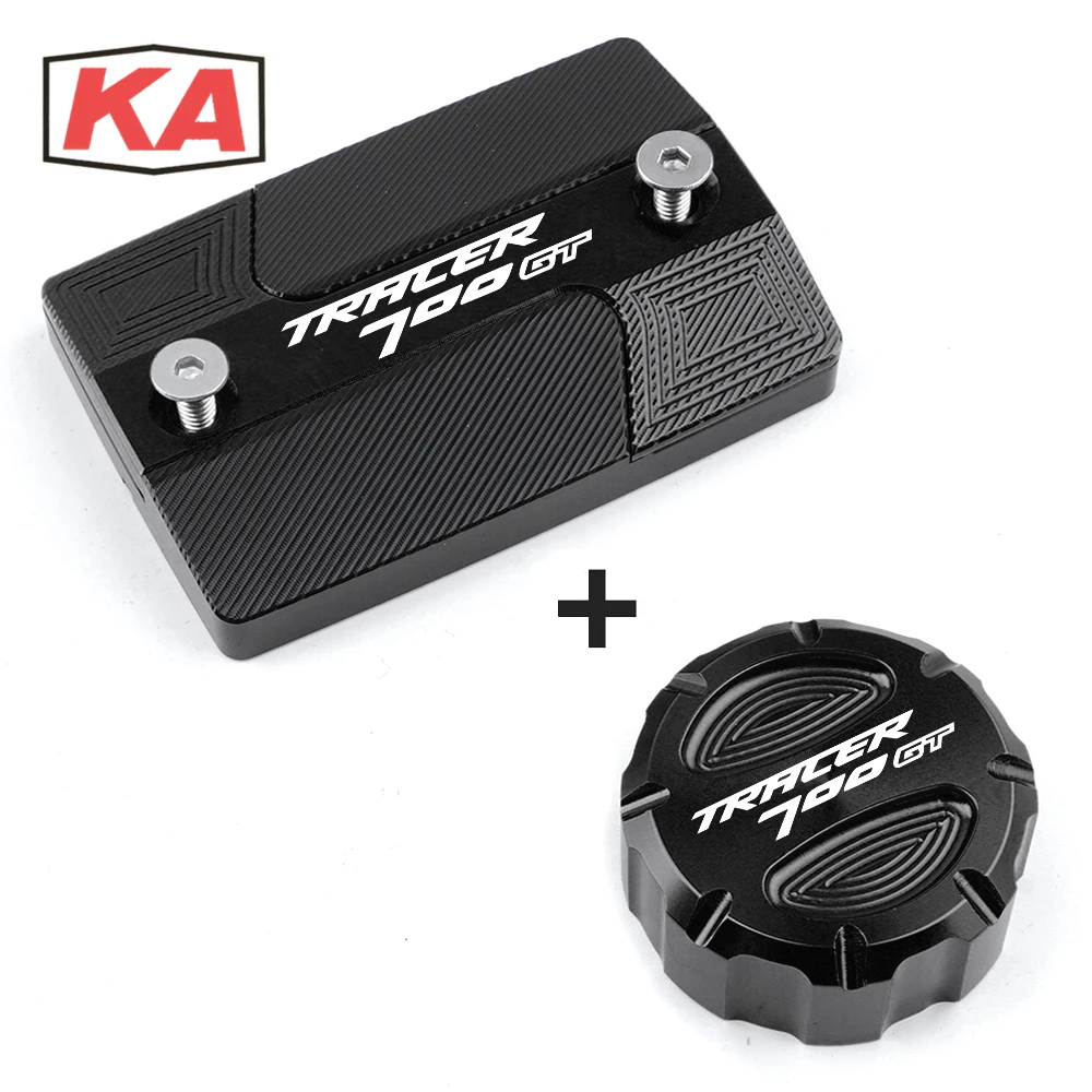 

With logo For Yamaha Tracer 700 2016-2018 TRACER 700GT 700 GT 2019 Front & Rear Brake Fluid Cylinder Master Reservoir Cover Cap