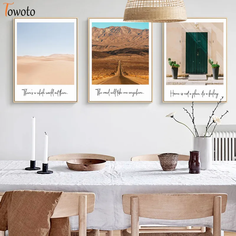 Nordic пейзаж холст картины вдохновляющие с принтом цитатой Природный Пейзаж