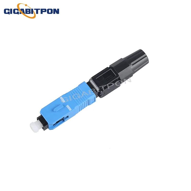 50pcs SC quick connector SC UPC adapter FTTH optical fiber quick field assembly fiber optic cable connector,