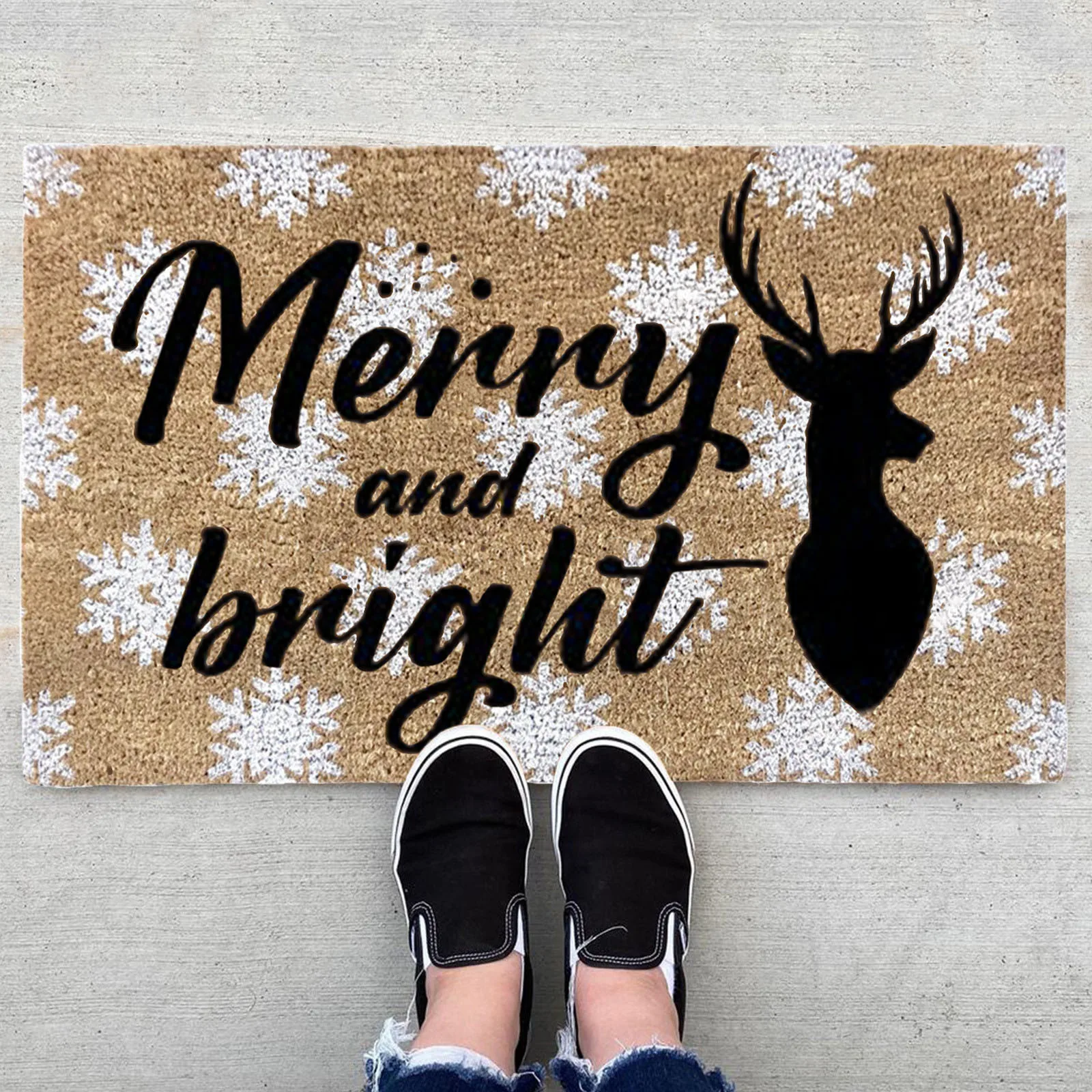 

Christmas Welcome Mats For Front Door Funny Letter Door Mats Outside Kitchen Living Room Carpet Decorative Colorful Home Decor
