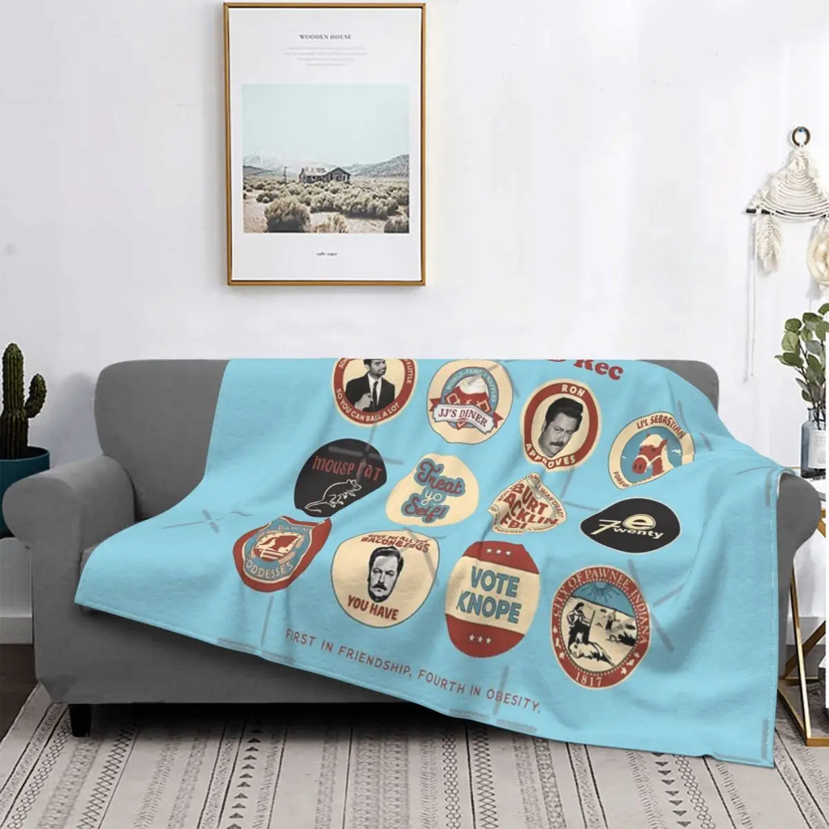 

Парки и Rec-colcha a cuadros para cama, manta mullida a cuadros, para Пикник