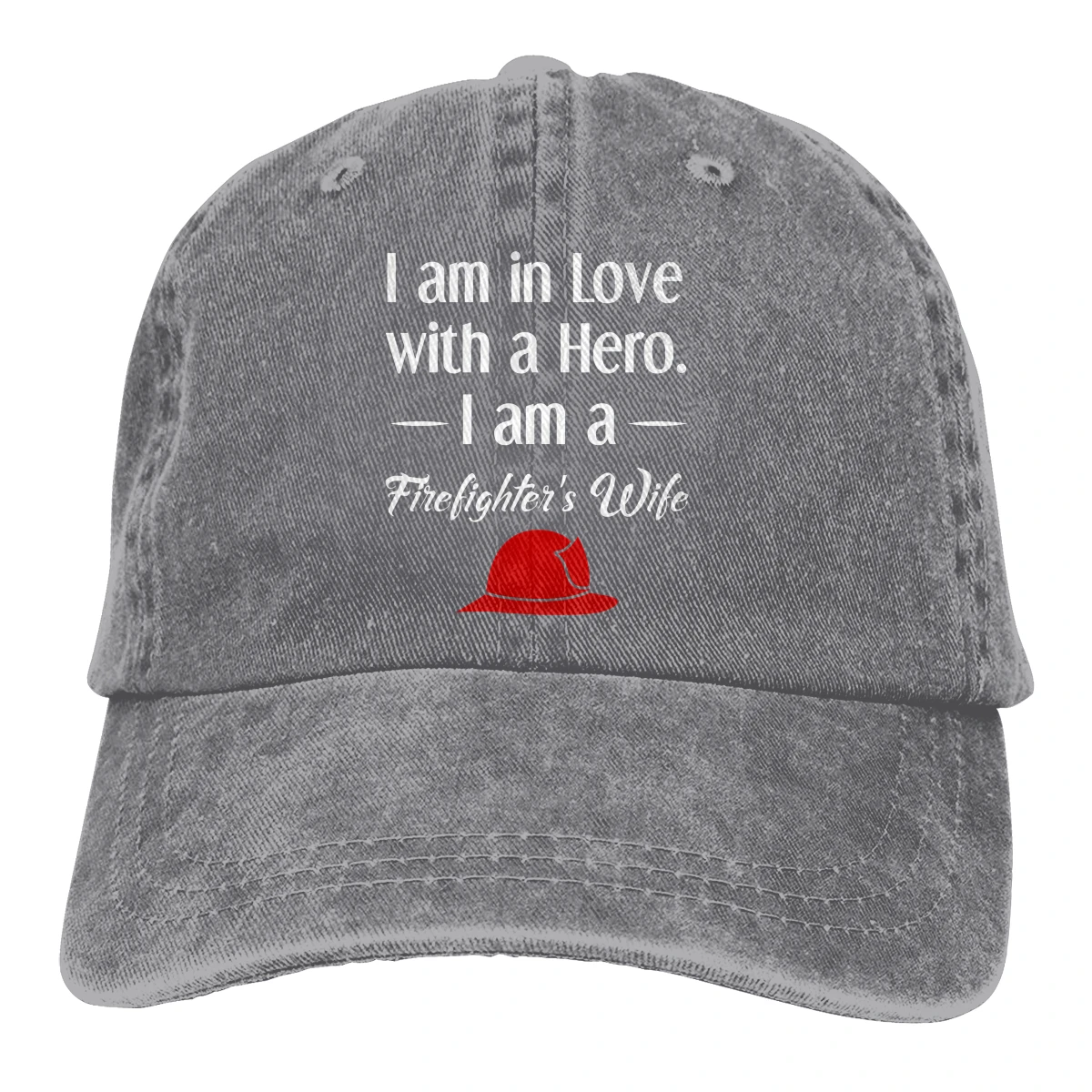 

I Am In Love A Hero Firefighter's Wife Hats for Men Women Adjustable Sun Hats Vintage Trucker Hat