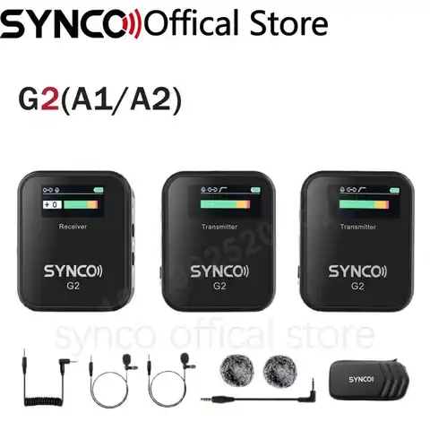 Микрофон SYNCO G2 A2 для домашней студийной видеосъемки, беспроводной профессиональный микрофон для караоке