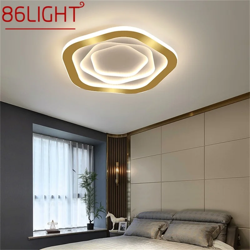 

86LIGHT Creative Light Ceiling Contemporary Lamp Gold Five-pointed Star Fixtures LED Home Decorative for Bedroom