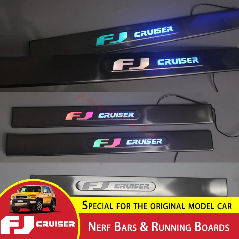 Светодиодсветодиодный бары и подножки Nerf для Toyota FJ Cruiser наклейка на педаль Добро