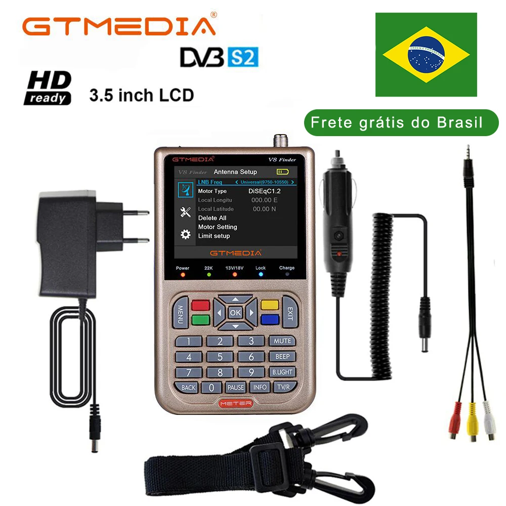 Счетчик видоискатель GTMEDIA V8 спутниковый искатель HD 1080P satfinder DVB S2/S2X поддерживает