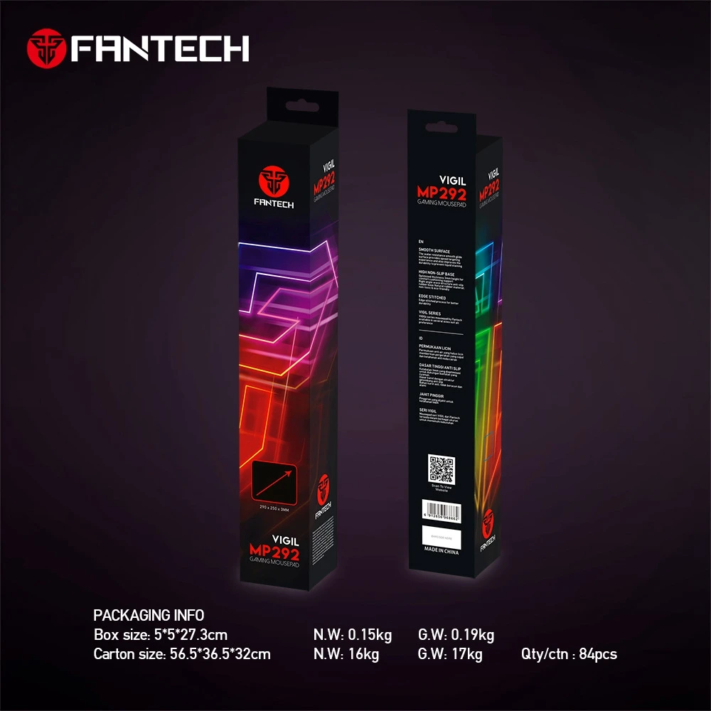 

FANTECH MP292 Smooth Surface Gaming Mouse Pad Profession Game Mousepad Anti-Slip Natural Rubber for Gamer
