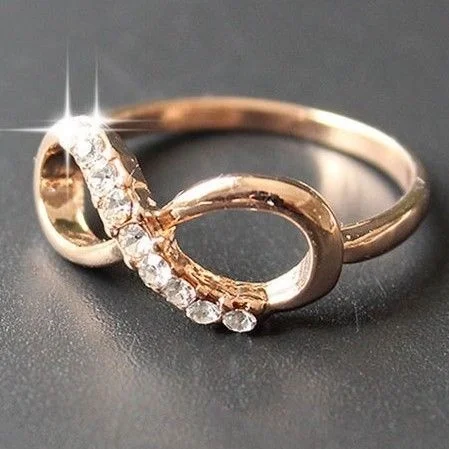 2 цвета классика сплав розовое золото кольцо элегантное красота подарки покрытое