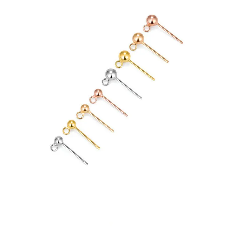 Шпильки для сережек гвоздиков из стерлингового серебра 925 пробы|Ювелирная