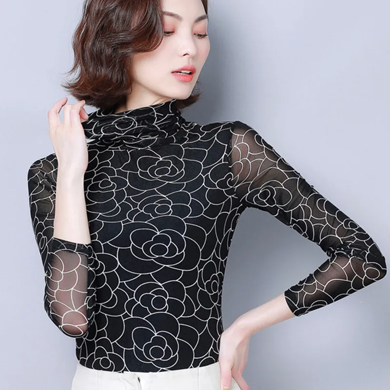 Животное с принтом Блузка Женщины Плюс Размер Повседневная рубашка длинным