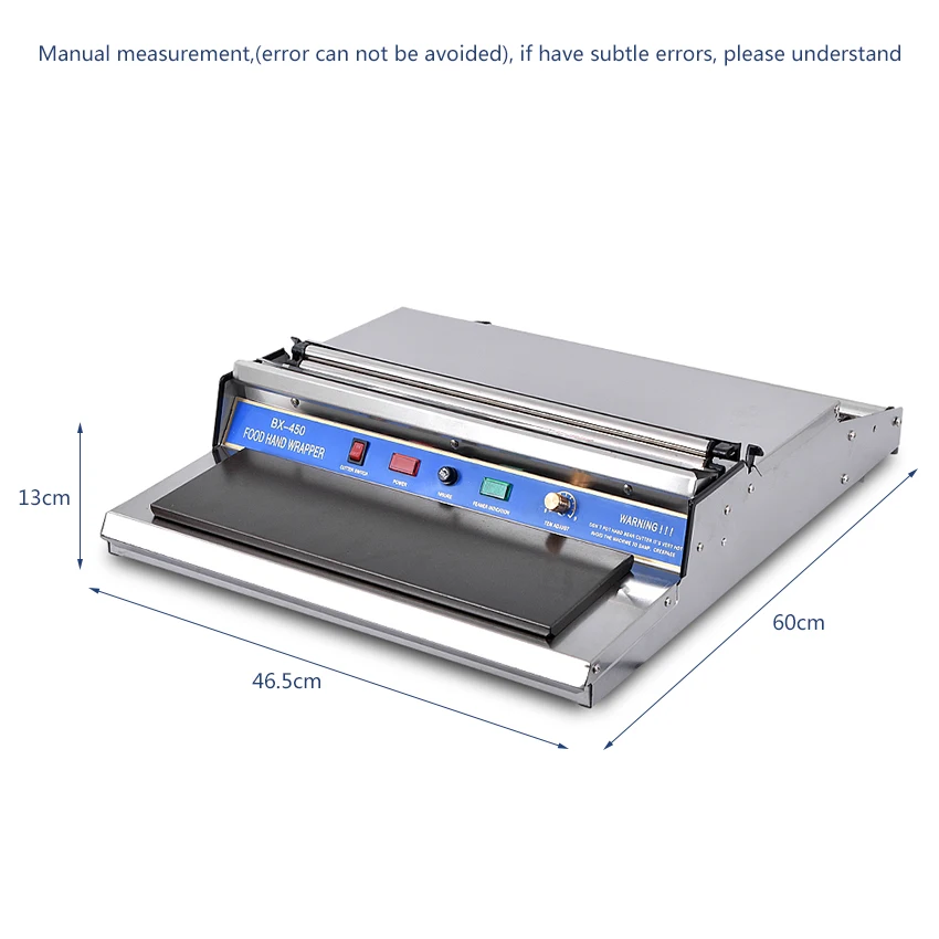 

Fresh-Keeping Film Wrap Machine Sealer Fresh Food Vegetable Fruit Cling Film Cutter Package Machine for Supermarket/Store BX-450