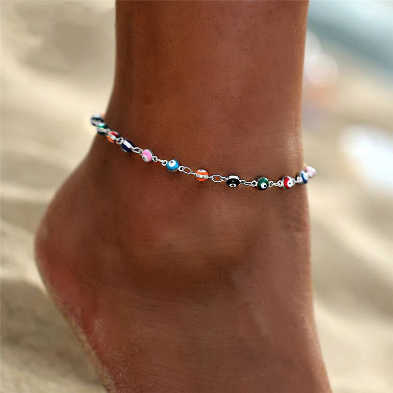 BJOV00325 Boho, Океанский пляж, морская раковина, каури, браслет на лодыжку, многослойный, бисер, регулируемая струна, макраме, Мидия, морская раковина, ножные браслеты для женщин - Окраска металла: BJOV00325