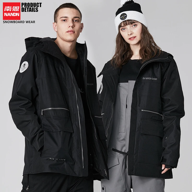 NANDN лыжная куртка водонепроницаемая сохраняет тепло для мужчин и женщин
