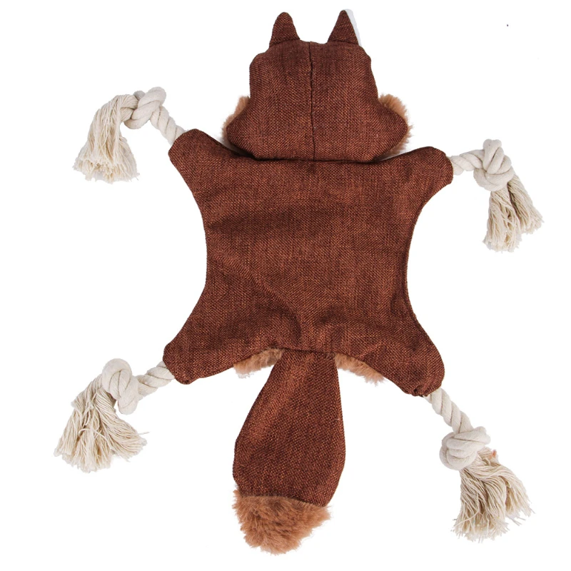 

New Style Plush Vocal Dog Supplies Wear-resistant Bite-resistant Fox Squirrel Pets Toy Accessories pop it