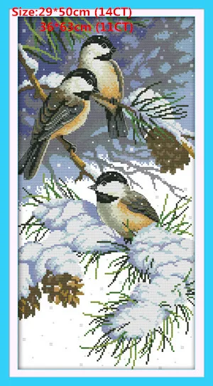 Autumn birds 2 Осенние птицы китайский Счетный крест наборы узоров Вышивка крестом наборы 14CT 11CT Печать на холсте DMC Набор для вышивки крестом - Цвет: Autumn birds 2