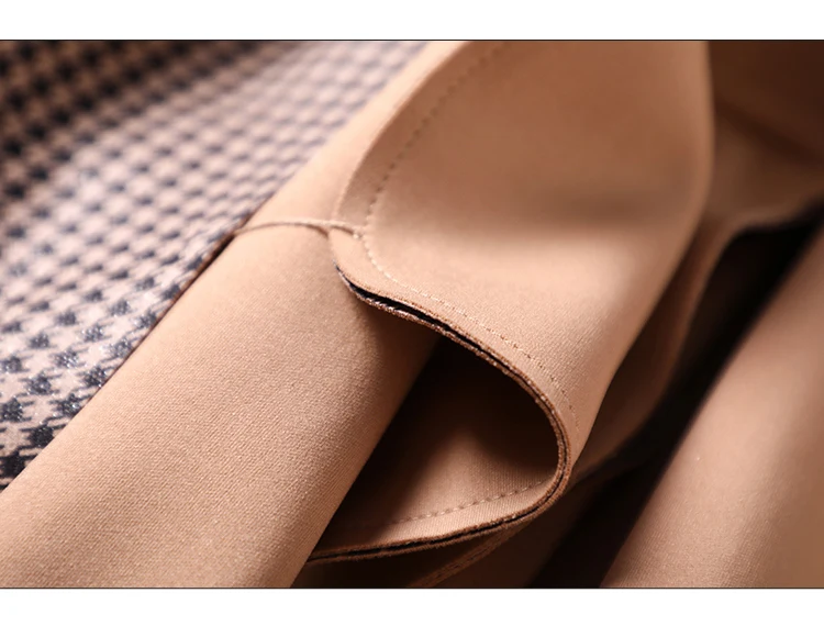 

Office Trench Clothes for Designer Lady Turn-down Collar Double Breasted Wide-waisted Print Long Coat Women